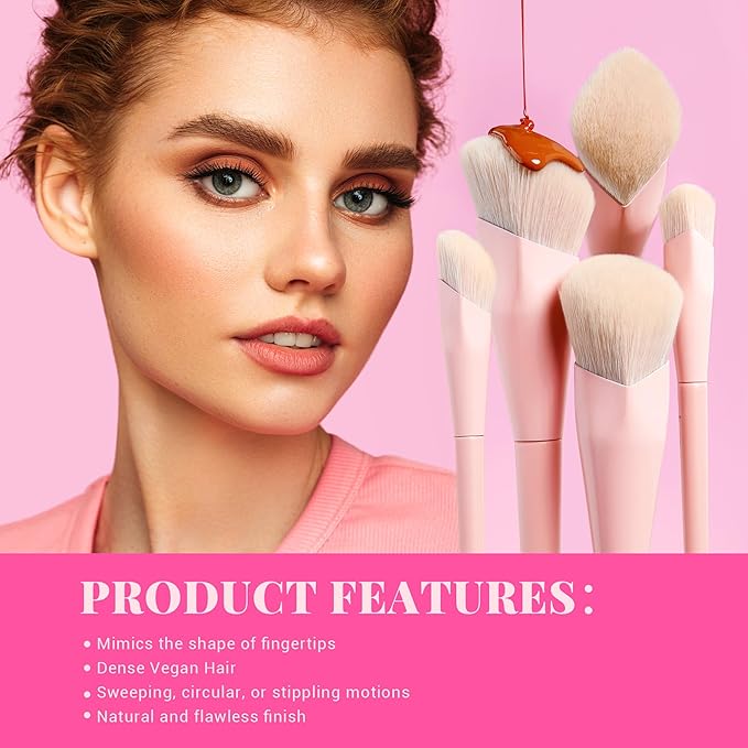 Jessup Pink Makeup Brushes Set 14Pcs Make up Brushes Premium Vegan Foundation Concealer Blush Eyeshadow Eyeliner Powder Highlighter Blending Face Brush Set with Gift Box, T495-G-FemmiqueWomen