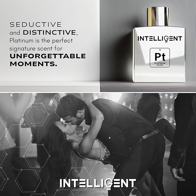 Intelligent Platinum Eau de Parfum | Cologne for Men | Sweet, Seductive, Striking | 3.4 Fl Oz (100 mL)-FemmiqueWomen