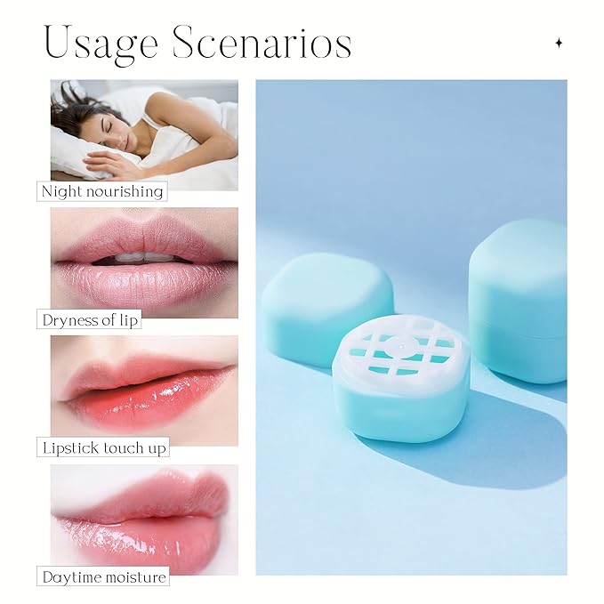 0.25 oz(7g) Empty Lip Balm Square Containers Tubes Lipstick 12 Pieces for Make Natural Lip Balm Lip Care - DIY & BPA FREE (Blue)-FemmiqueWomen