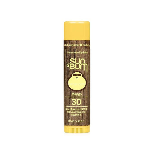 Sun Bum SPF 30 Sunscreen Lip Balm | Vegan and Cruelty Free Broad Spectrum UVA/UVB Lip Care with Aloe and Vitamin E for Moisturized Lips | Mango Flavor |.15 oz-FemmiqueWomen