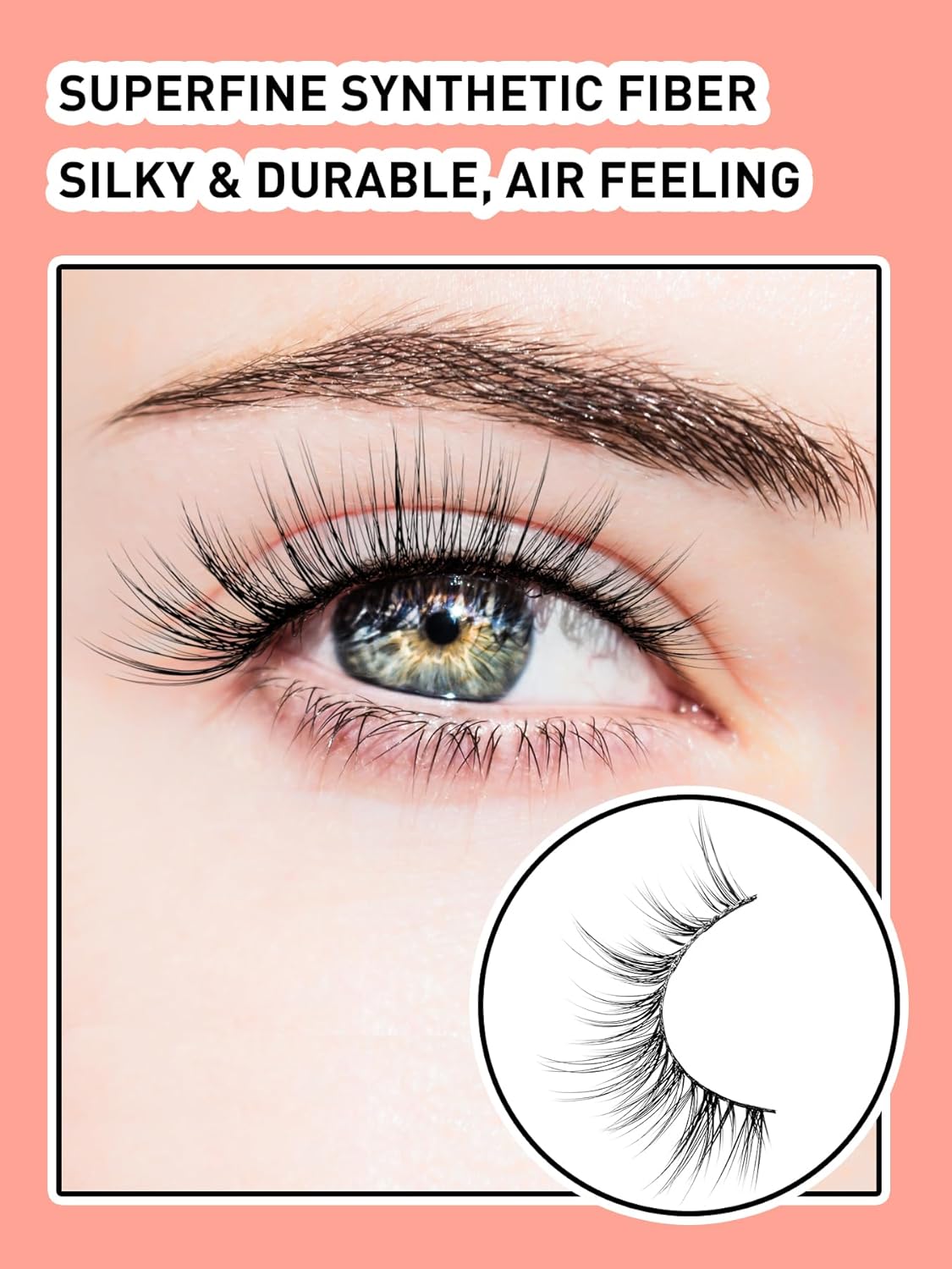 Wispy Lashes False Eyelashes Natural Cat Eye Lashes 12mm Strip Lashes withThin Band Siliglli Cat Eyelashes 3D Volume False Lashes C Curl Eyelashes Pack 7 Pair-FemmiqueWomen
