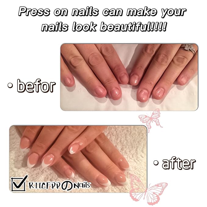 Long Almond Press on Nails Stiletto Fake Nails Relief Flower and Goldn Lines Press ons Handmade Nails Brown False Nails Pearls Rhinestones Acrylic Nails for Women Nail Art Decor 24 Pcs