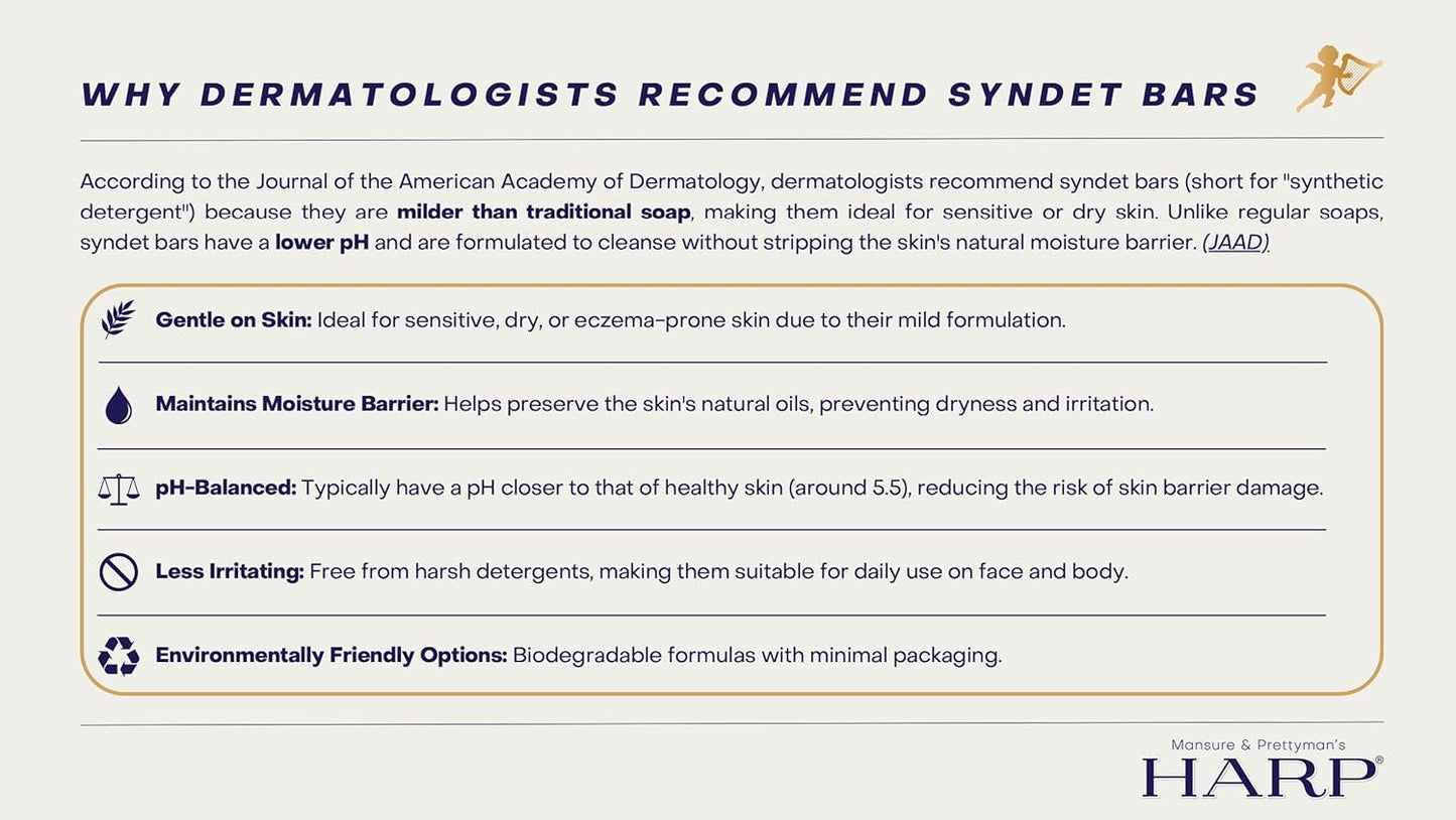 HARP pH-Balanced (5.0-6.0) Exfoliating Body Wash Bar - FRAGRANCE FREE. Bamboo Powder Exfoliation -the perfect consistency. Soap/Lye/Preservative/Dye/Masking agent-Free. Non-comedogenic. 5oz-FemmiqueWomen