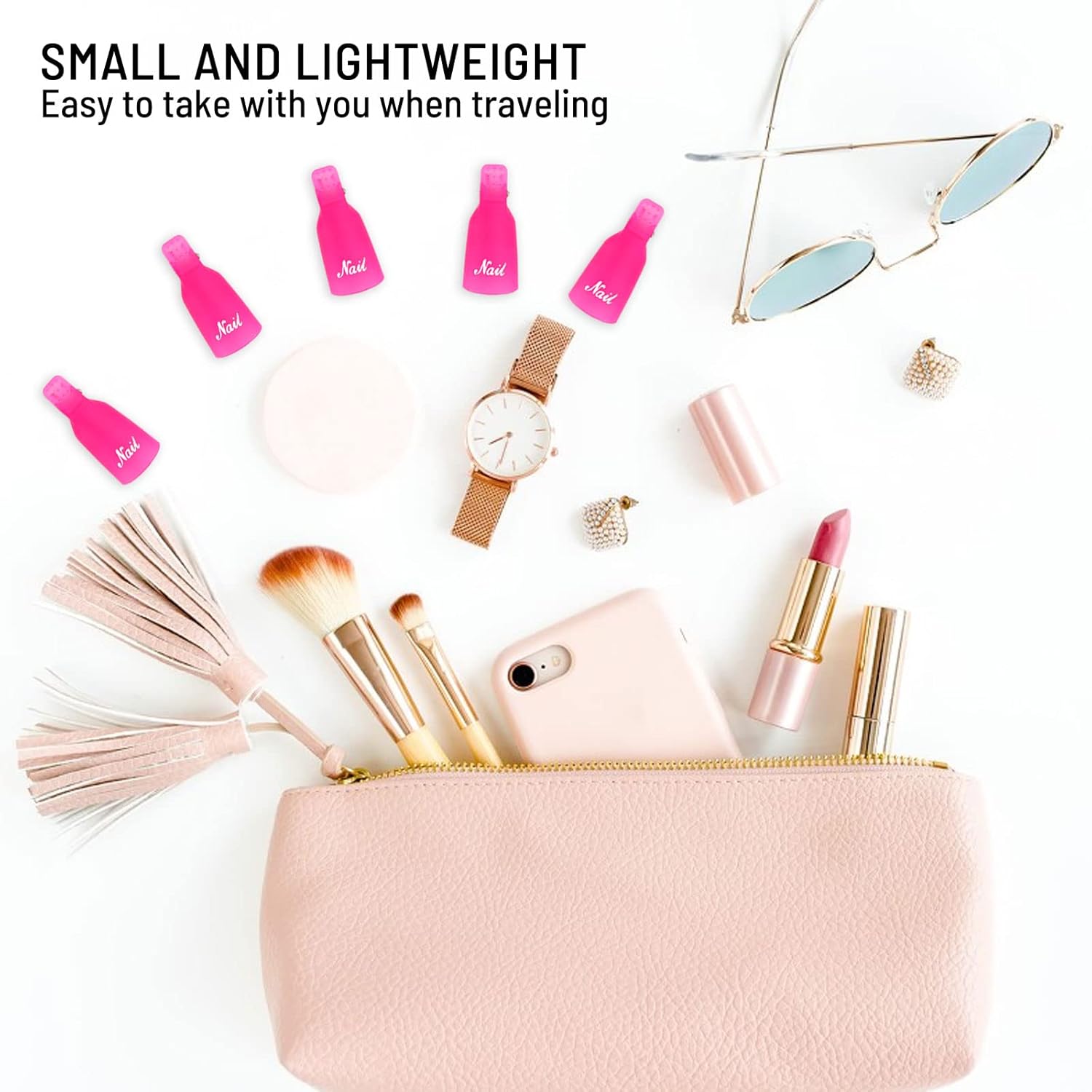 (purple) 10Pcs Plastic Acrylic Nail Art Soak Off Cap Clip UV Gel Polish Remover Wrap Tool Gel Nail Polish Remover Clips for Fingernail Removal Soak Off Clips Wrap Cleaner Cap Clip-FemmiqueWomen