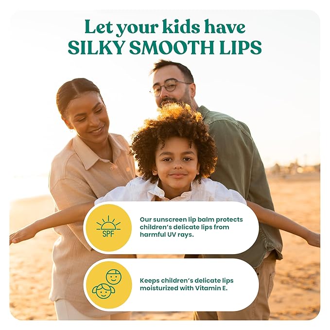 Rubber Ducky Lip Sunscreen SPF 44, Kids Vegan Lip Balm with Vitamin E, UV Protection, Water Resistant, Untinted, Vanilla Flavor, Broad Spectrum-FemmiqueWomen