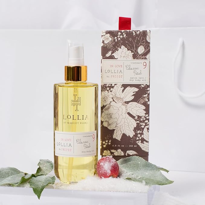 LOLLIA In Love Dry Body Oil, 6.8 Fl. Oz. – Classic Petal – Women’s, Scented, Moisturizing, Dry Body Oil for Women, For All Skin Types-FemmiqueWomen