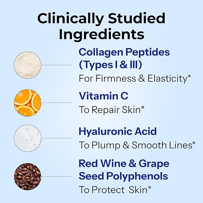 HUM Collagen Love Skin Supplement - Collagen Peptides w/Hyaluronic Acid & Vitamin C, Supports Firm Skin & Helps Minimize Signs of Aging - Supplements for Women and Men (90-Count)-FemmiqueWomen