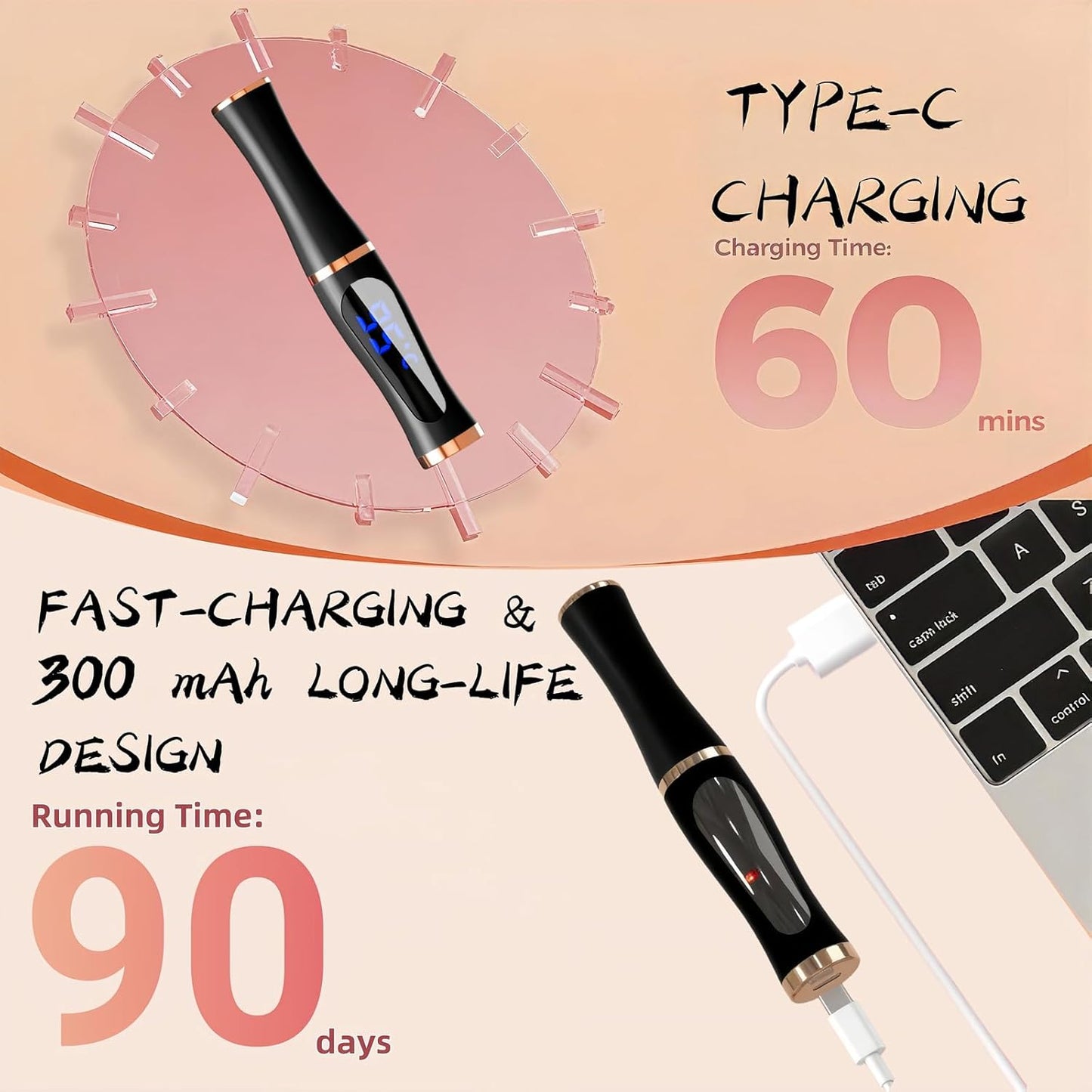 2025 Upgraded Heated Eyelash Curler – Fast 5s Heat-Up, USB Rechargeable Electric Eyelash Curler, 3 Temperature Modes, LED Display, Anti-Burn, 24H Long-Lasting Curl, Perfect Gift for Women (Black)-FemmiqueWomen