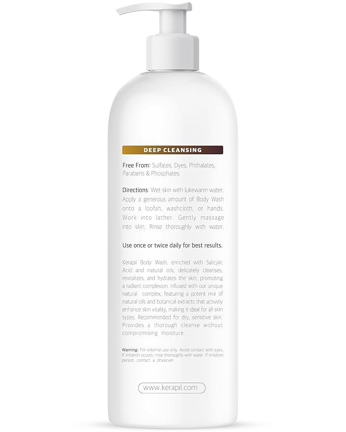 Exfoliating Body Wash with Salicylic Acid - No Dry Out, Gentle Exfoliates Rough and Bumpy Skin, Body Acne Wash, BHA & AHA - Coconut and Vanilla Salicylic Acid Body Wash - (16 fl oz x 2)-FemmiqueWomen