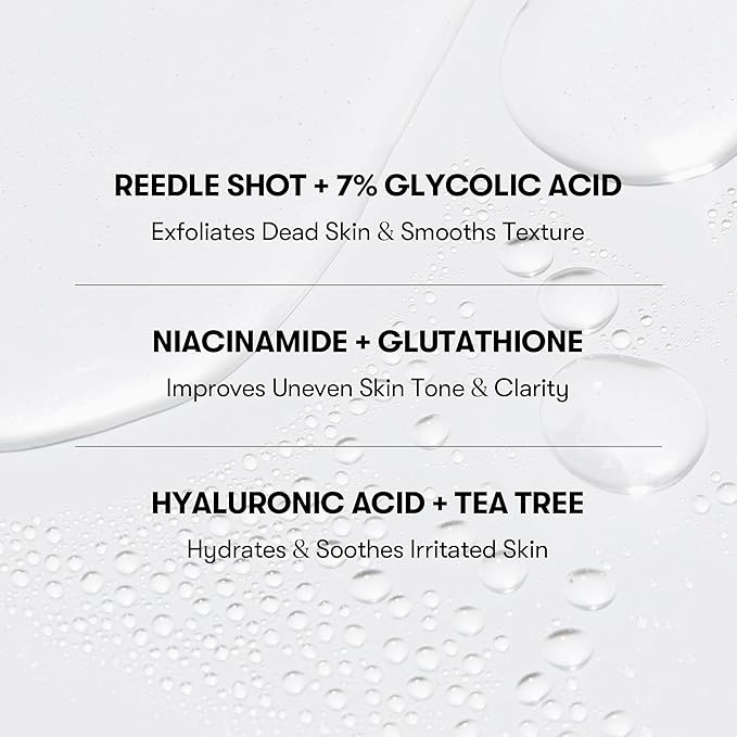 VT COSMETICS 7% Glycolic Acid Reedle Shot Head-to-Toe Mist with Niacinamide, Exfoliating Spray for Bumpy & Strawberry Skin, Dark Spots, Skin Texture, Keratosis Pilaris, Korean Skincare (4.05 fl oz)-FemmiqueWomen