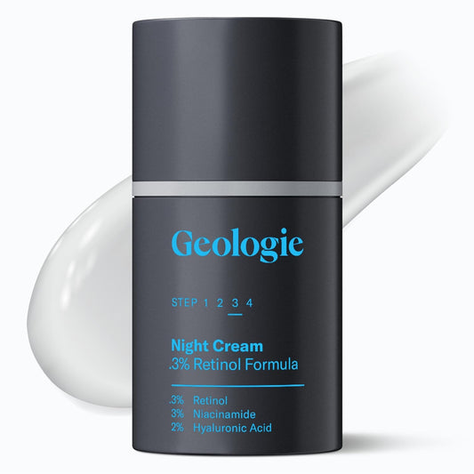 Geologie Retinol Anti-Aging Face Cream | Advanced .3% Retinol Formula for Effective Results | Reduce Fine Lines & Wrinkles | Protect & Repair Skin With Hyaluronic Acid & Niacinamide | For Men & Women-FemmiqueWomen