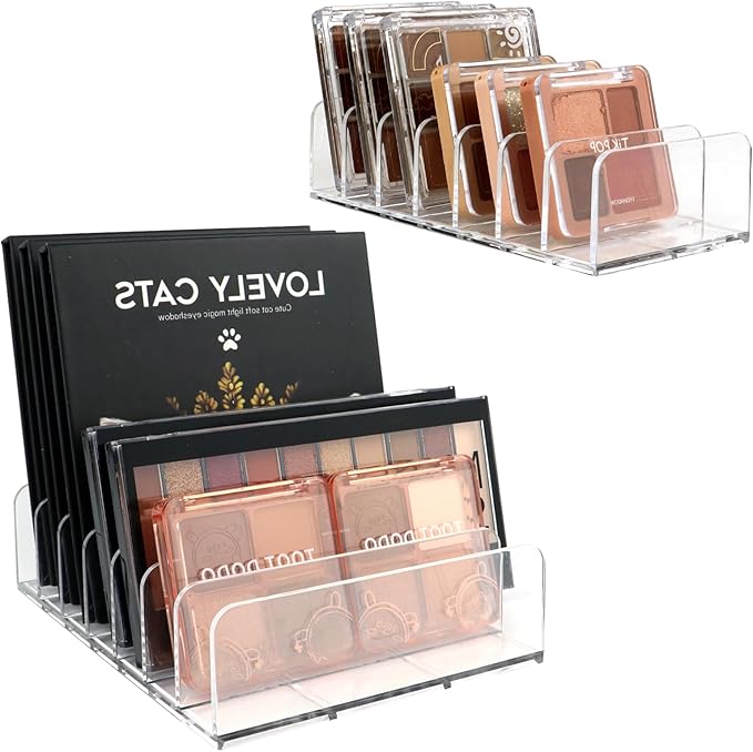 2 Pack Makeup Organizer, Compact Makeup Palette Organize, for Bathroom Countertops, Vanities, Cabinets, Sleek Modern Cosmetics Storage Solution for - Eyeshadow Palettes, Contour Kits, Blush-FemmiqueWomen