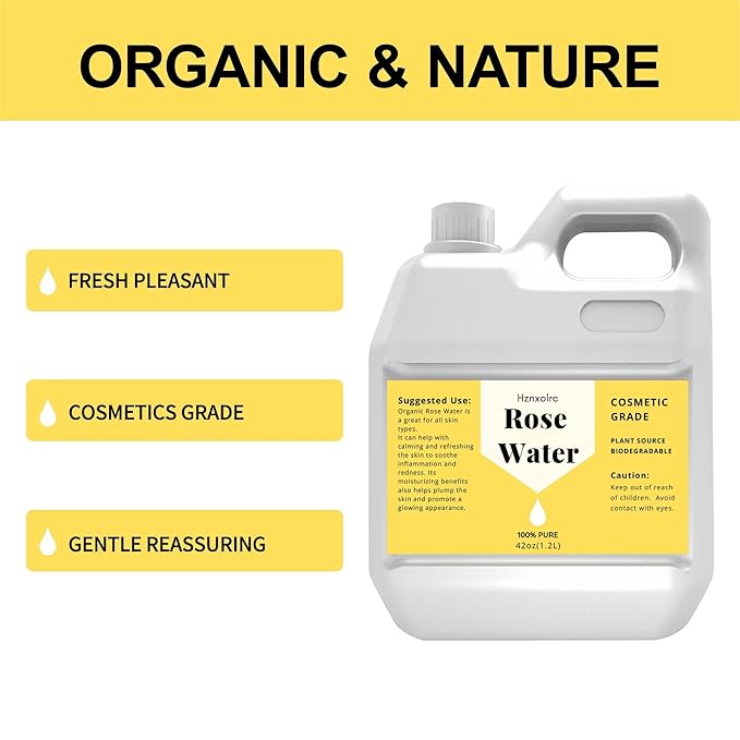 42 fl oz Rose Water for Face Hydrating Mist, 100% Pure Rose Water, Cleanses & Softens, Promotes Healthy Cell, Suitable for All Skin Types-FemmiqueWomen