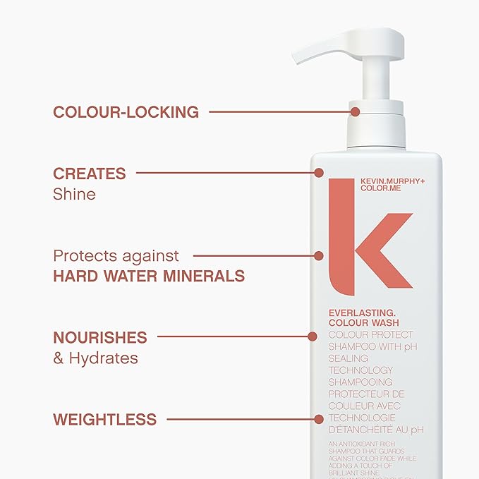 KEVIN.MURPHY EVERLASTING.COLOUR WASH - Hair Colour Shampoo - Colour Protect Hair Care - pH Balanced Shampoo - Sulphate Free -1000 mL / 8.4 fl oz-FemmiqueWomen