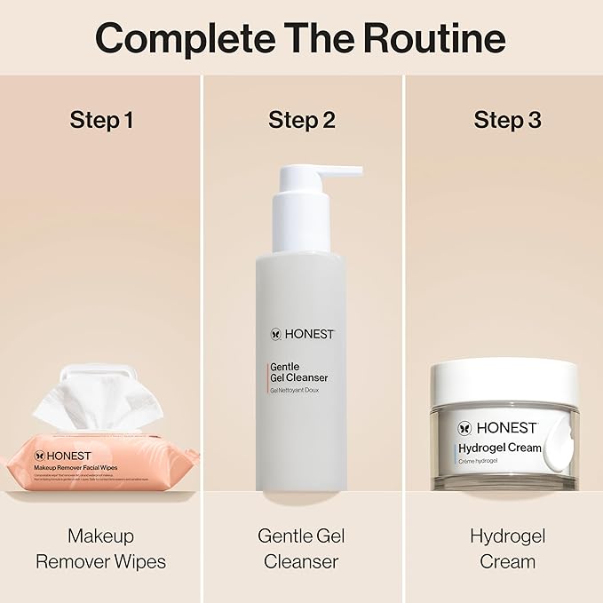 Honest Beauty Fragrance Free Cleansing Makeup Remover Facial Wipes | Plant Based, Hypoallergenic, Gentle for Sensitive Skin | 30 Count-FemmiqueWomen