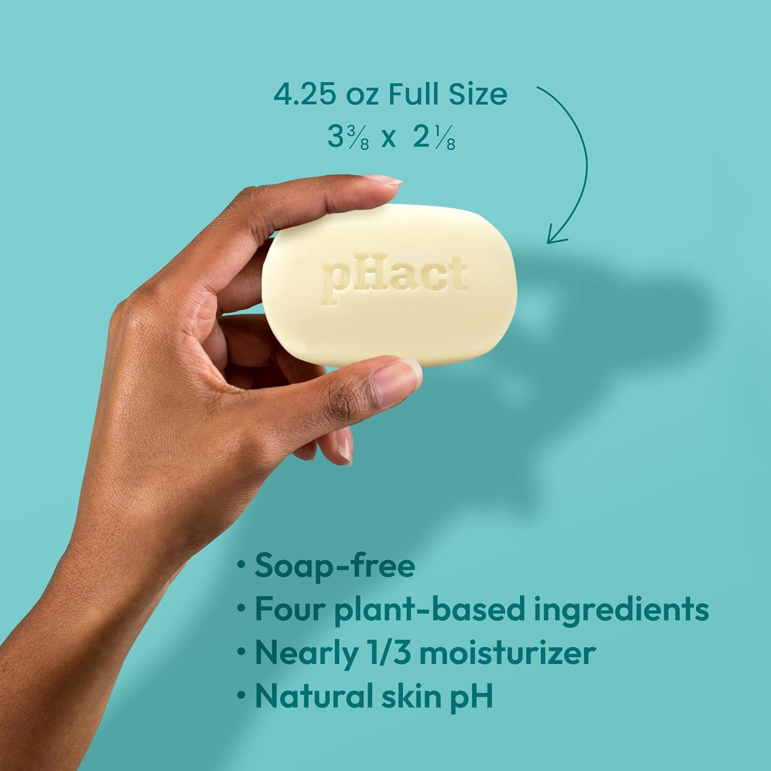 ANDREW LESSMAN pHact Moisture-Rich, Soap-Free Cleansing Bar. Natural Skin pH. Fragrance-Free. All Skin Types - Even Sensitive. Hypoallergenic. Dermatologist Tested. 6 Pack 4.25 oz each-FemmiqueWomen
