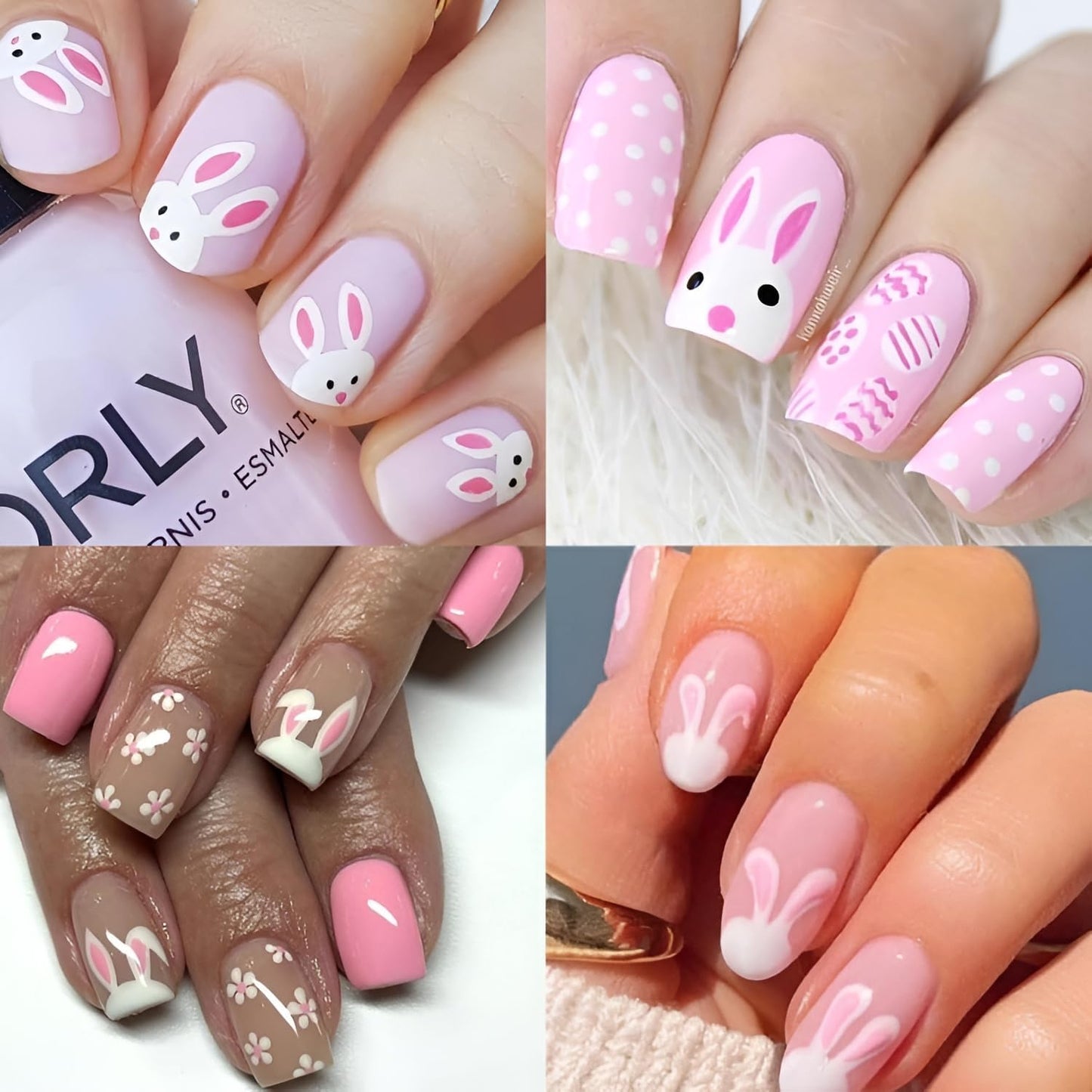 30 Sheets Easter Nail Stickers for Nail Art 3D Self Adhesive Bunny Nail Art Stickers Colorful Egg Nail Decals Easter Nail Supplies Decoration Accessories for Women Girls-FemmiqueWomen