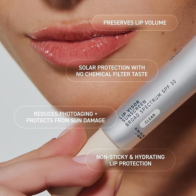 Skin Lip Visor, Clear Lip Balm with SPF 30 PA+++. Mint Flavored with Non-Sticky Finish – Moisturizing Semi Gloss Balm Sunscreen for Daily Use - 2 Pack-FemmiqueWomen