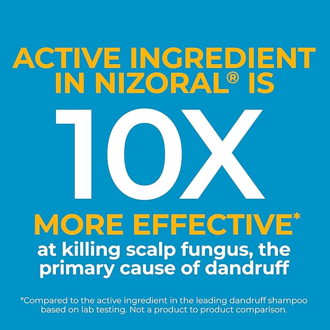 Nizoral Anti-Dandruff Shampoo with 1% Ketoconazole, Fresh Scent, 14 Fl Oz (Pack of 2)-FemmiqueWomen