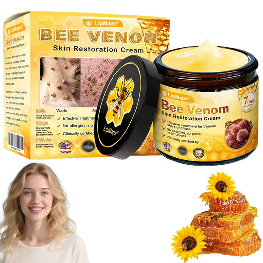 LipMaps Bee Venom Skin Restoration Cream, Bee Venom Skin Treatment Cream, Repair skin and Firming, Effective In Reducing Blemishes (1)-FemmiqueWomen