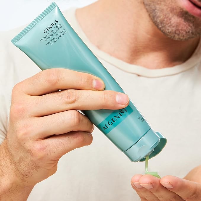 Algenist GENIUS Ultimate Anti-Aging Melting Cleanser - Milky Cleansing Oil for Makeup Removal with Avocado & Microalgae Oil - Non-Comedogenic & Hypoallergenic Skincare