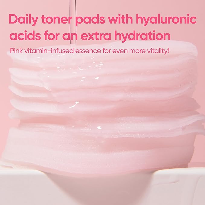 BANILA CO Clean it Zero Pink Hydration Toner Pad | Vegan Korean 3-Layered Pads | Hyaluronic Acids and Vitamin Complex to Moisturize and Soothe Skin | Hypoallergenic, Alcohol Free (70 Pads)-FemmiqueWomen