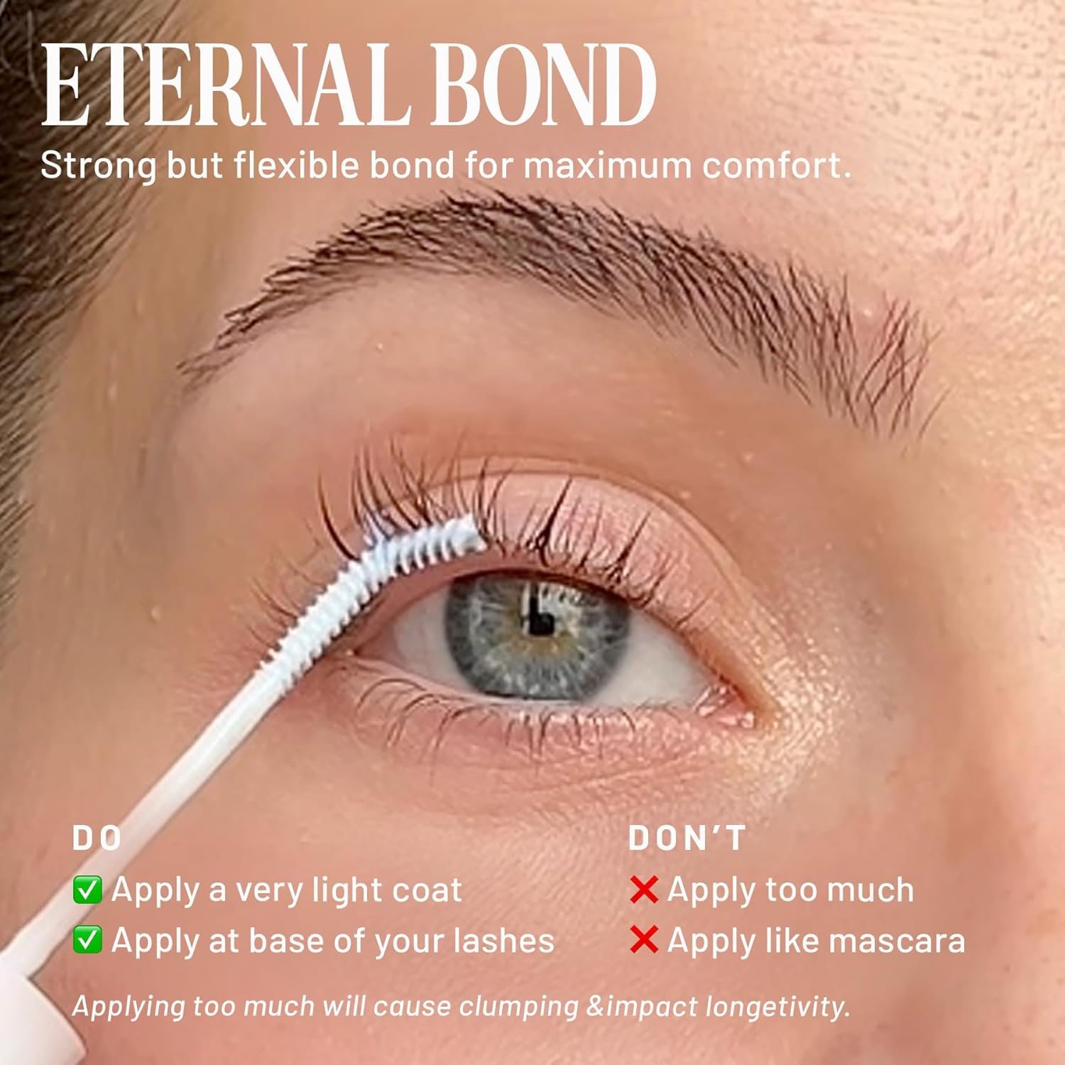 Lilac St - Eternal Bond (Clear) - Lash Cluster Glue - Quick Dry Formula - Mini Mascara Wand Applicator - Strong & Flexible Hold - Waterproof - Sensitive Eyes Safe - Cruelty Free, Vegan, Women Founded-FemmiqueWomen