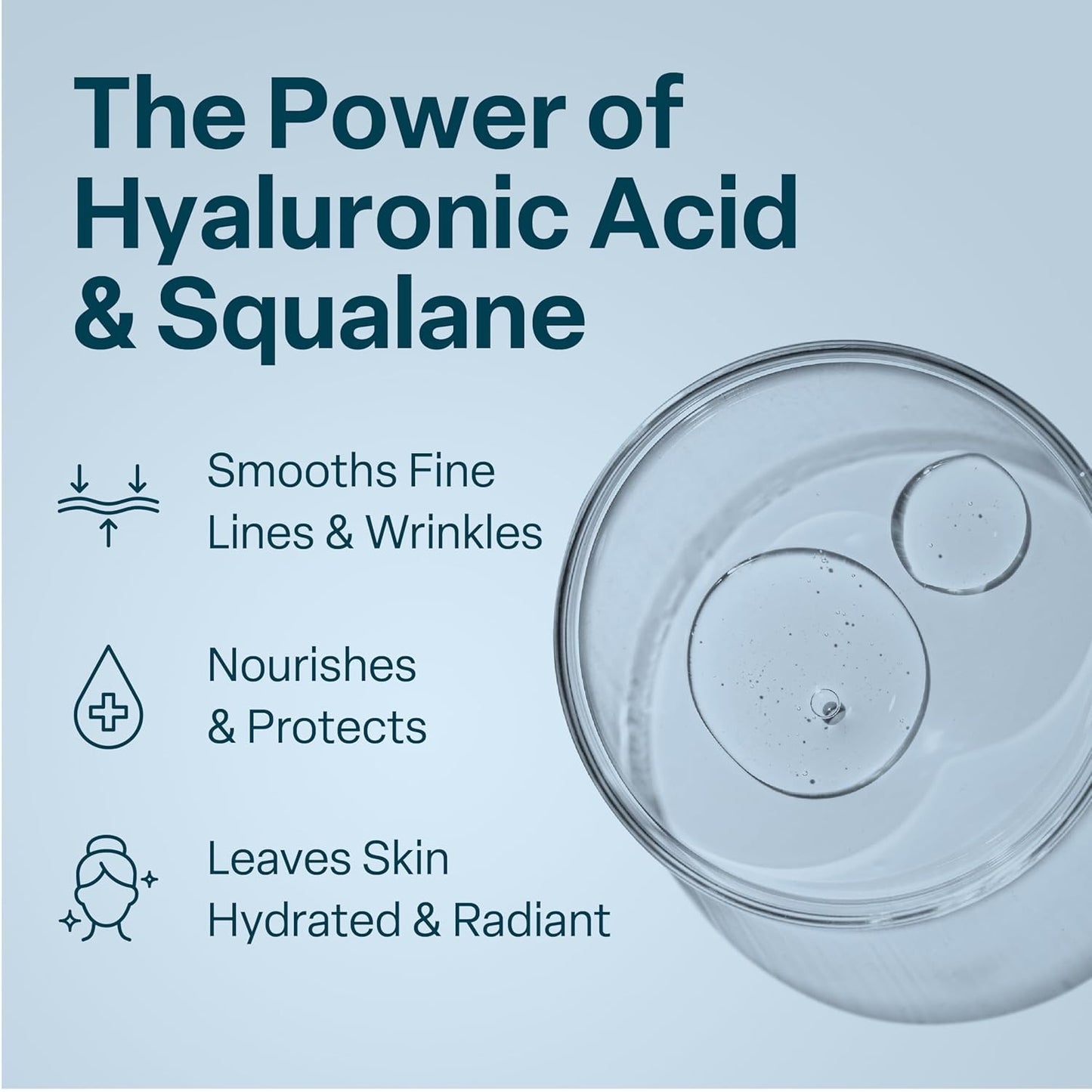 QRxLabs Plant-Based Squalane Face Moisturizer - 2 fl oz (60 mL) - Hyaluronic Acid Hydrating Cream for Face & Body - Moisturizing Cream with Vitamin B5 & Rice Protein - Silicone-Free Cruelty-Free-FemmiqueWomen