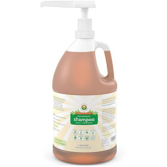 Organic Shampoo - Raw & Wildcrafted with Probiotics, Hypoallergenic Natural & Sulfate Free Shampoo for Sensitive Scalp, Dry Hair, Dandruff, Eczema & Psoriasis, Gallon, Original-FemmiqueWomen