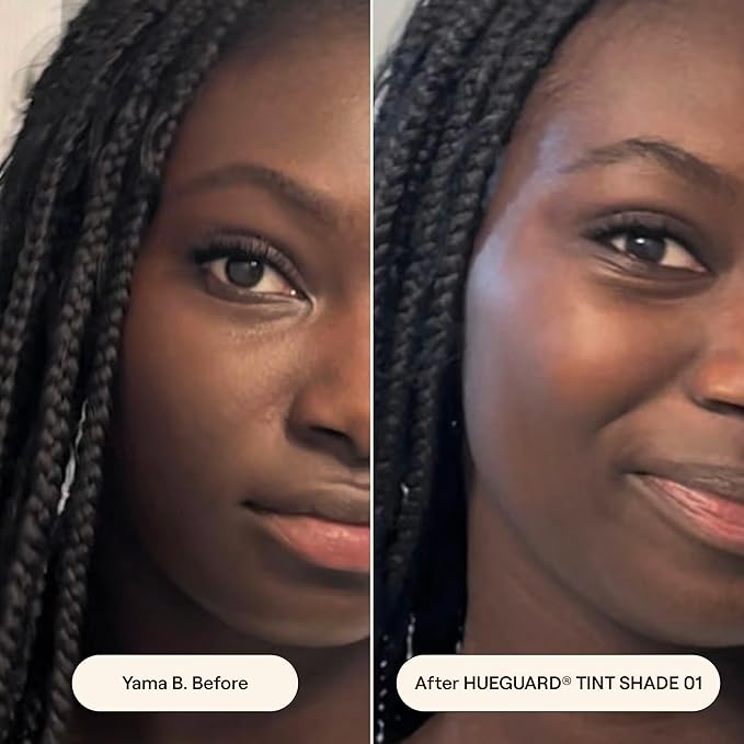 Live Tinted Hueguard Skin Tint SPF 50 - Tinted Mineral Sunscreen with Light-Medium Buildable Coverage With a Hydrating and Radiant Finish - Water and Sweat Resistant, 1.35 fl oz - Shade 01-FemmiqueWomen