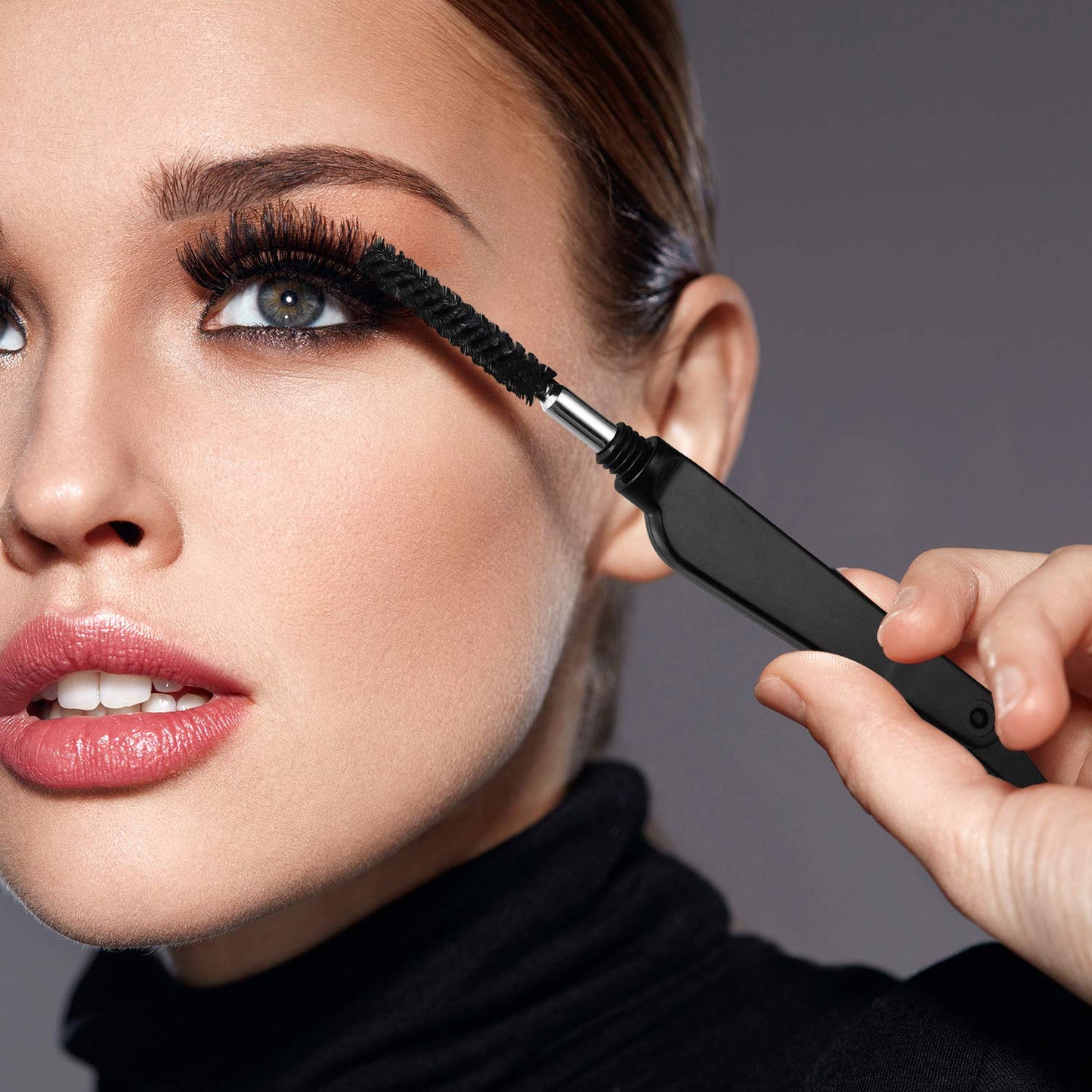 Hicarer 5 Pieces Folding Eyebrow Comb Stainless Steel Grooming Brush and Eyelash Separator Mascara Applicator with Storage Bag for Making Up Supplies-FemmiqueWomen