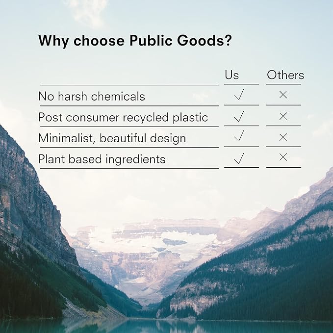 Public Goods Hand Soap | Cleansing Soap for Kitchen & Bathroom | Made with Natural Essential Oils | Paraben & Sulfate Free | Vegan Friendly | Made in Canada | 12 Fl Oz Bottle with Dispenser Pump-FemmiqueWomen