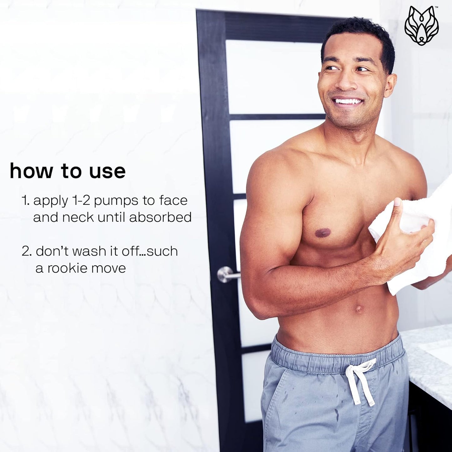 Black Wolf - Men’s Face Moisturizing Gel- 1.7 Fl Oz- Hyaluronic Acid and Aloe Vera Hydrate Your Skin and Leave It Feeling Smoother- Great for Oily Skin- Sulfate, & Cruelty Free, for Dry Skin-FemmiqueWomen