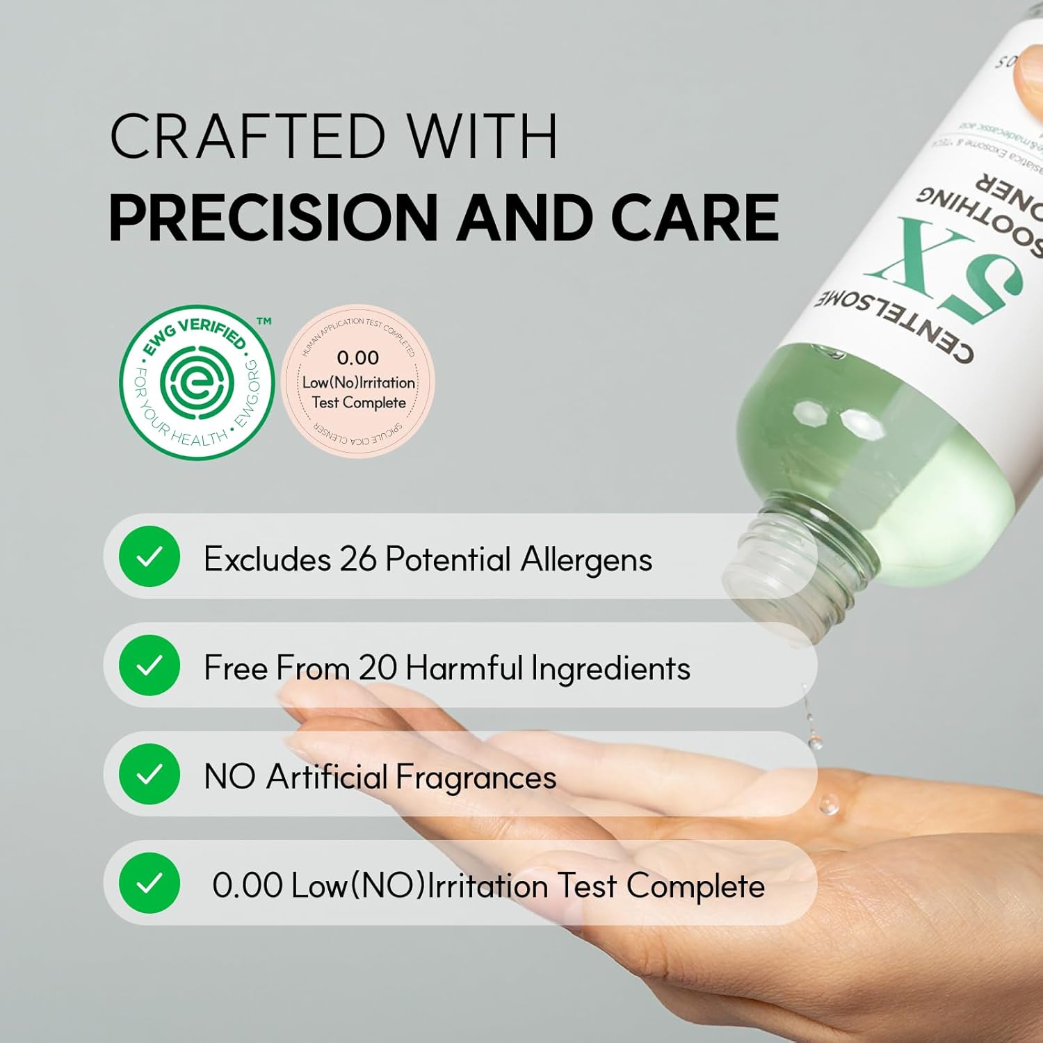 Centelsome 5X Soothing Toner 6.76 fl oz/200ml | Hydrating & Calming Korean Facial Toner with Green Tea, Centella Asiatica & Exosomes | Supports Sensitive, Dry & Acne-Prone Skin-FemmiqueWomen