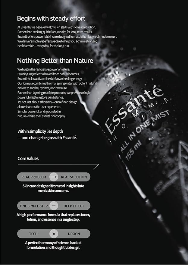 ESSENTÉ Hot Spring All-in-One Facial Mist, 3-in-1 Toner, Lotion & Essence, Deep Hydration & Soothing, Non-Sticky, Ultra-Fine Spray 5.24 fl oz-FemmiqueWomen