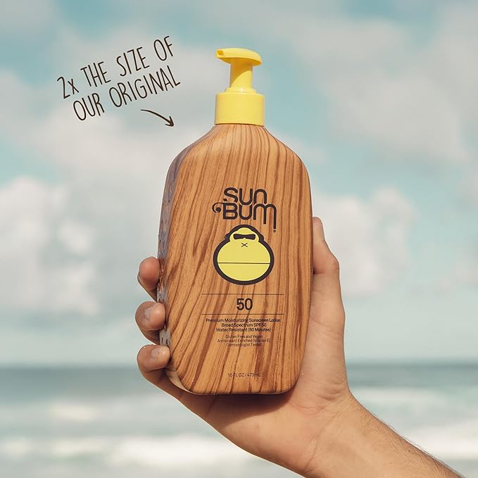 Sun Bum Original SPF 50 Sunscreen Body Lotion - Broad Spectrum Moisturizing Sunscreen with Vitamin E - Hawaii 104 Act Compliant (Made Without Octinoxate & Oxybenzone) - 16 oz-FemmiqueWomen