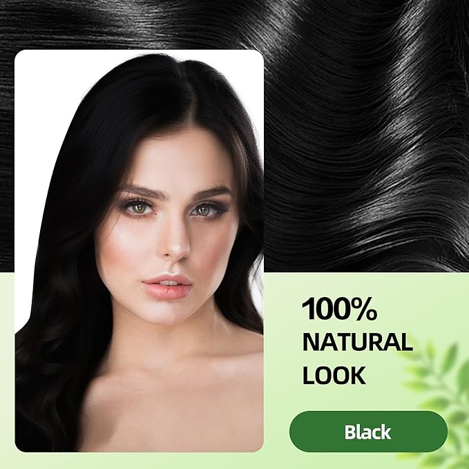 Black Hair Dye Shampoo 3 in 1 for Gray Hair Coverage Argan nut Natural Shampoo Black Hair Dye for Women & Men/Ammonia-Free 500ml-FemmiqueWomen