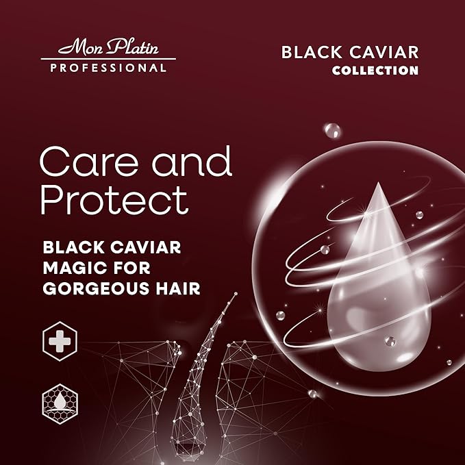 Mon Platin Professional Black Caviar Volumizer Hair Shampoo - For Fine, Thin, Fragile Hair - Enriched with Black Caviar, Hair Shampoo for Damaged hair, Volume Shampoo, SLS/Salt Free 500ML-FemmiqueWomen