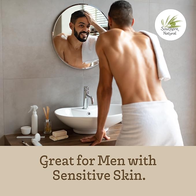 Southern Natural Goat Milk Soap Bar (Variety 3 Pack) Dead Sea Mud & Charcoal, Patchouli, Eucalyptus Grove - For Dry Sensitive Skin. Great For Face and Body.(Each Bar 4-4.5 oz)-FemmiqueWomen