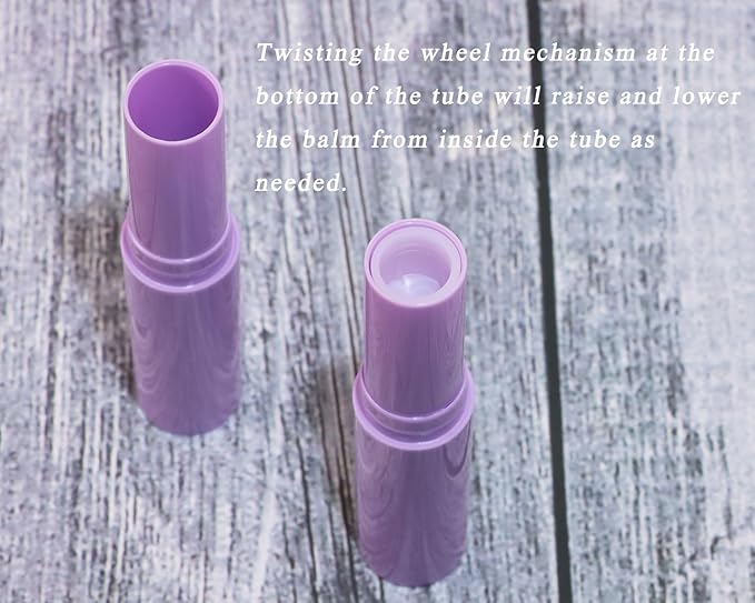 0.14oz Empty Flavored Lip Balm Container Tubes Plastic Homemade Moisturizing Lip Stick with Caps Bulk Fit for Women Adult DIY Making Supplies, 25 Count (Purple)-FemmiqueWomen