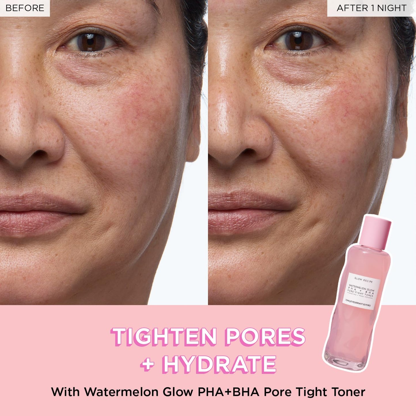 Glow Recipe PHA + BHA Face Toner - Korean Skin Care Pore Minimizer & Gentle Facial Exfoliator for Tightening, Hydrating & Exfoliating - Glycerin, Watermelon & Cactus Water (150ml)-FemmiqueWomen