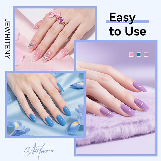 JEWHITENY 28 Colors Poly Nail Gel Set - 15ml Nude Pink Brown Black Grey Blue Yellow Tones for French Manicure DIY Nail Art Salon & Home Use Holiday Gift-FemmiqueWomen