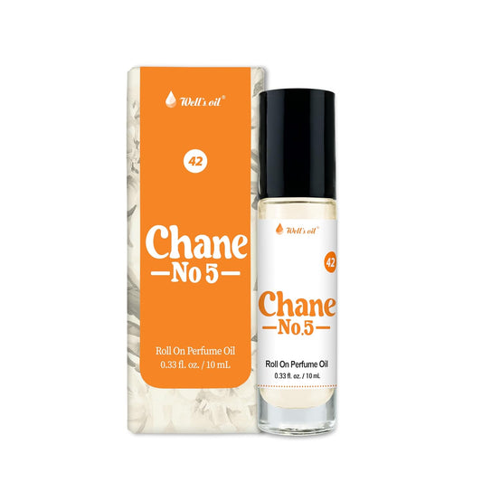 Well's Oil Well's Perfume Oil Roll-On (Chane No.5) | Floral & Citrus Notes | Long-Lasting | Paraben-Free | 0.33 Fl Oz / 10 ml-FemmiqueWomen