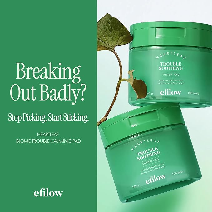 Heartleaf Biome Trouble Calming Pad 100 Sheets | Soothing Cleansing Pads for Face Redness and Sensitivity | Pure & Refreshing Korean Face Pads-FemmiqueWomen