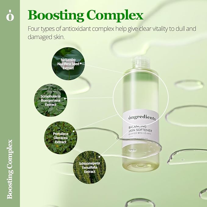 ONGREDIENTS Balancing Skin Softener | Trouble Care Facial Toner | Panthenol, Hyaluronic Acid, Heartleaf, Hydrating Balance Care for Dry, Sensitive Skin | Vegan, Korean Skin Care 250ml / 8.45 fl Oz-FemmiqueWomen