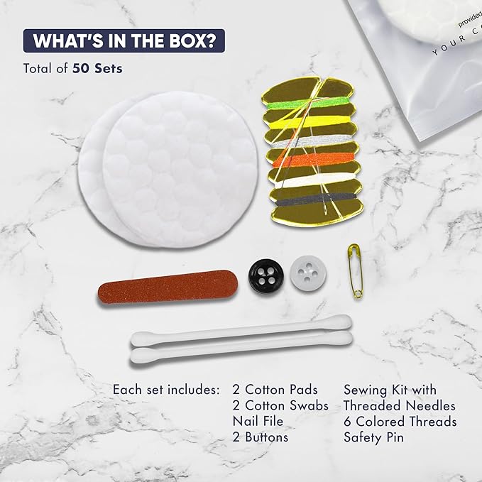 1-Shoppe All-in-Kit | Personal Care Kit Frosted Sachet Wrap | Hotels and Vacation Rentals | (Case of 50)-FemmiqueWomen