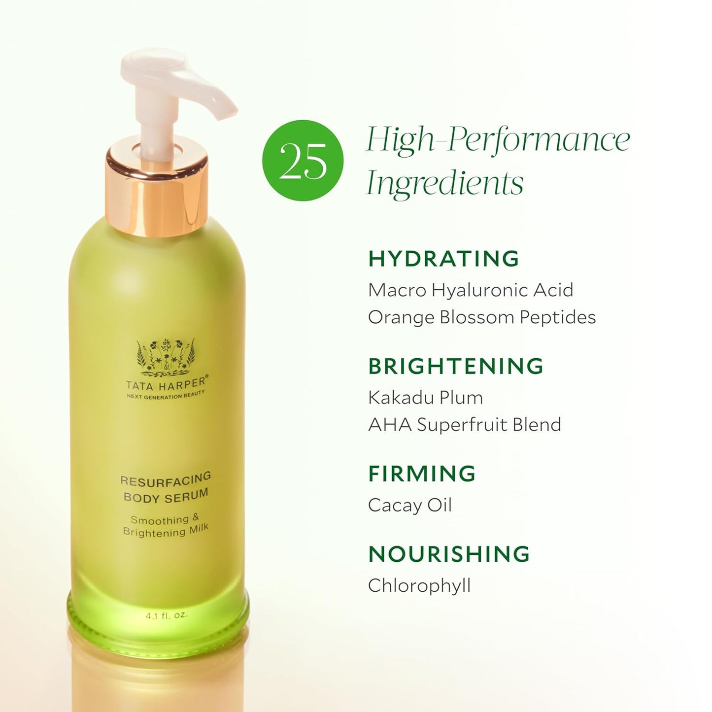 Tata Harper Resurfacing Body Serum, Brightening and Smoothing Body Serum, Botanical Retinol Alternatives, Natural Skincare, Natural Body Care, 125ml-FemmiqueWomen