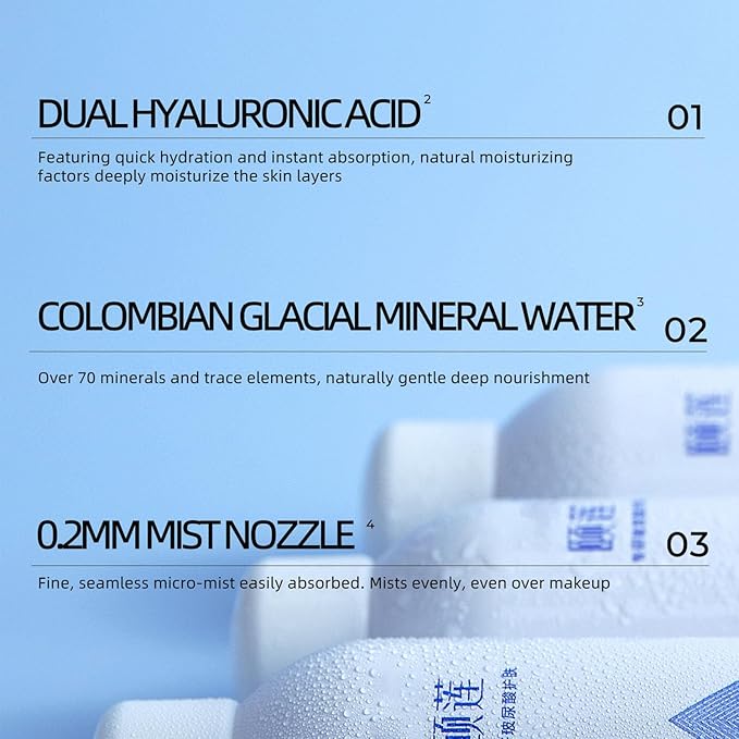 YILIAN Face Mist Natural Facial Spray with HA, Soothing and Calming Sensitive Skin, 10.14 fl. oz. 2 Packs-FemmiqueWomen