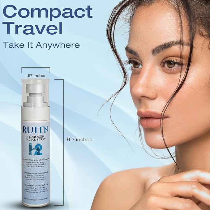 Hydrogen Face Mist Hydrating Spray,with Hydrogen Water Tablets, H2 Water Facial Spray for Deep Hydration,Anti-Aging Antioxidant Rejuvenation,Portable Design-FemmiqueWomen