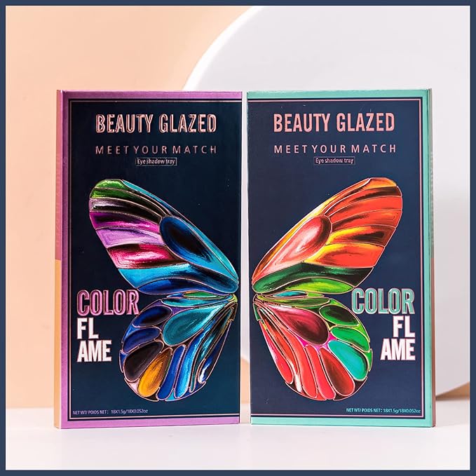18 Colors Eyeshadow Palette, Butterfly Series Highly Pigmented Eye Makeup Palette, Matte Shimmer Metallic Powder Eyeshadow Pallet, Makeup Palette Cosmetics Gift, 110-FemmiqueWomen